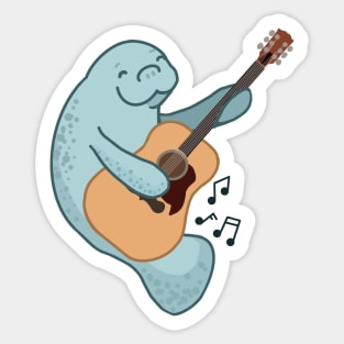 Guitar Manatee Sticker